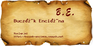 Buczák Enciána névjegykártya